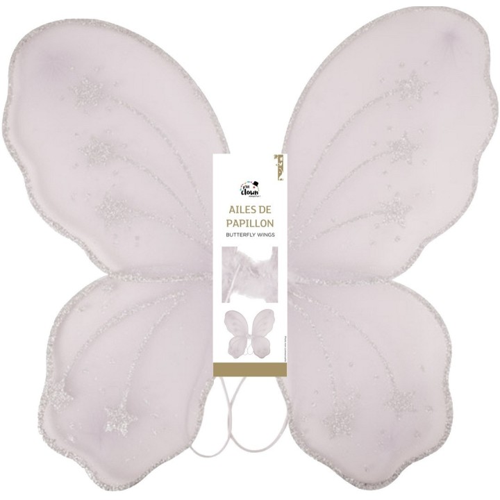 Ailes de papillon blanches – Accessoire déguisement