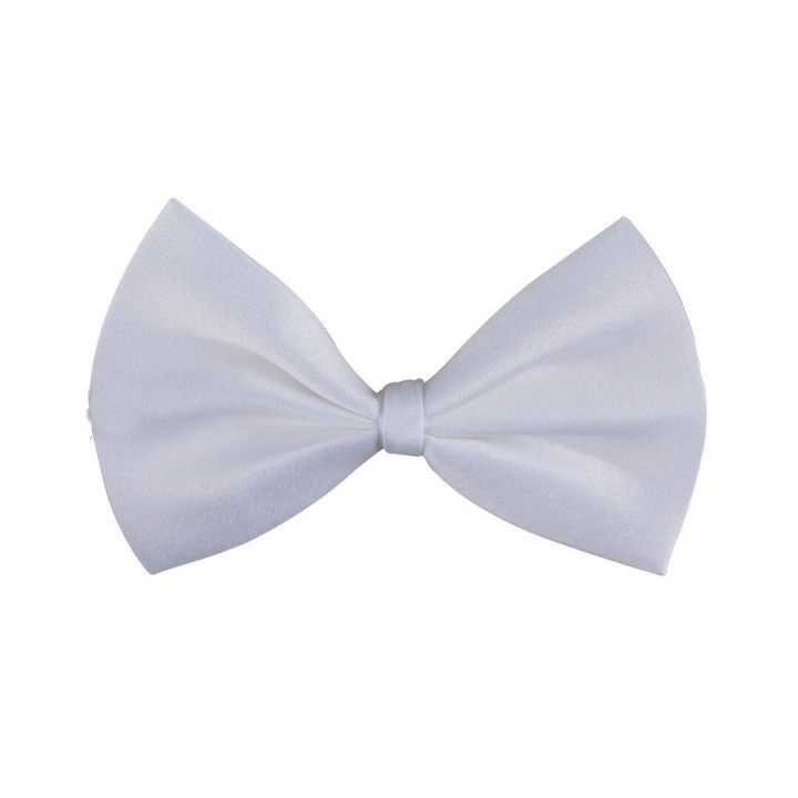 Nœud papillon tissu blanc – Accessoire déguisement