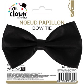 Nœud papillon tissu noir – Accessoire déguisement