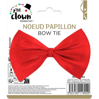 Nœud papillon tissu rouge – Accessoire déguisement