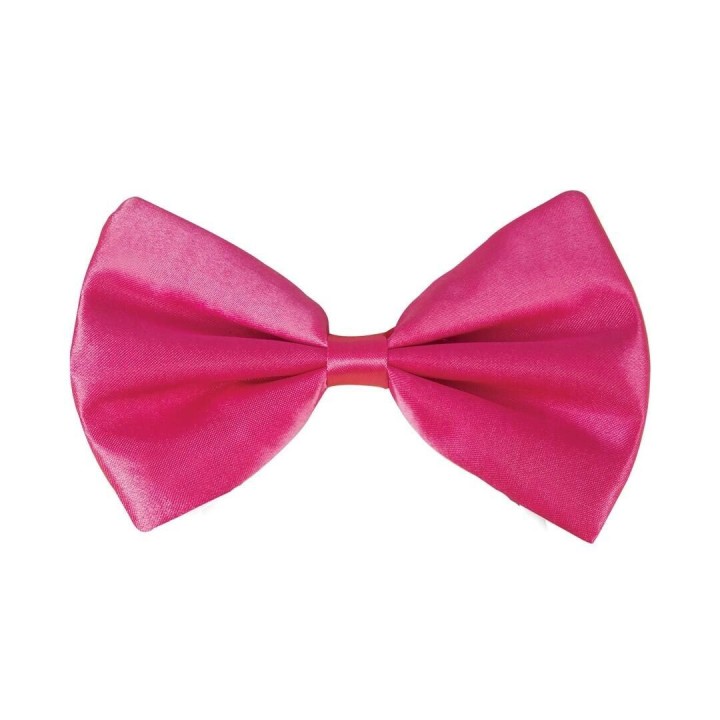 Nœud papillon rose fluo – Accessoire déguisement