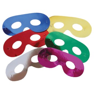 Masques Lou carton 6 couleurs assorties – Accessoires déguisement