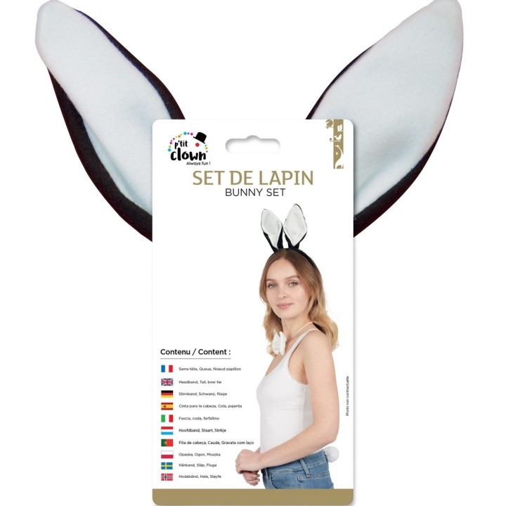 Set lapin noir - Accessoires déguisement