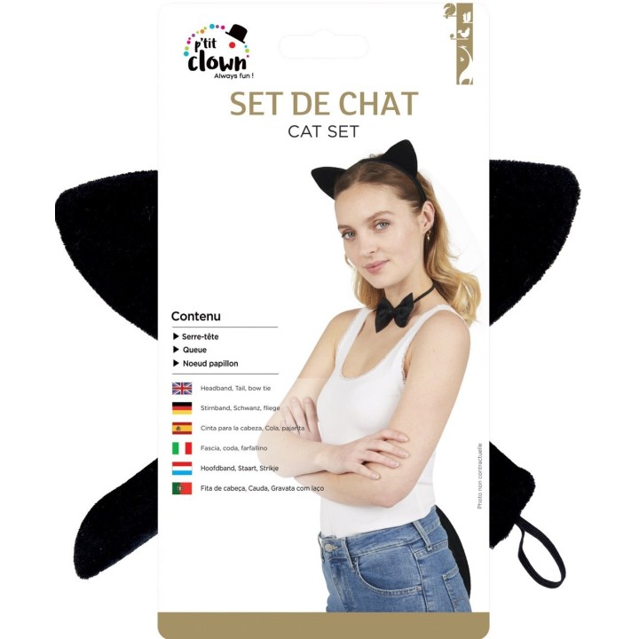Set chat noir - Accessoires déguisement