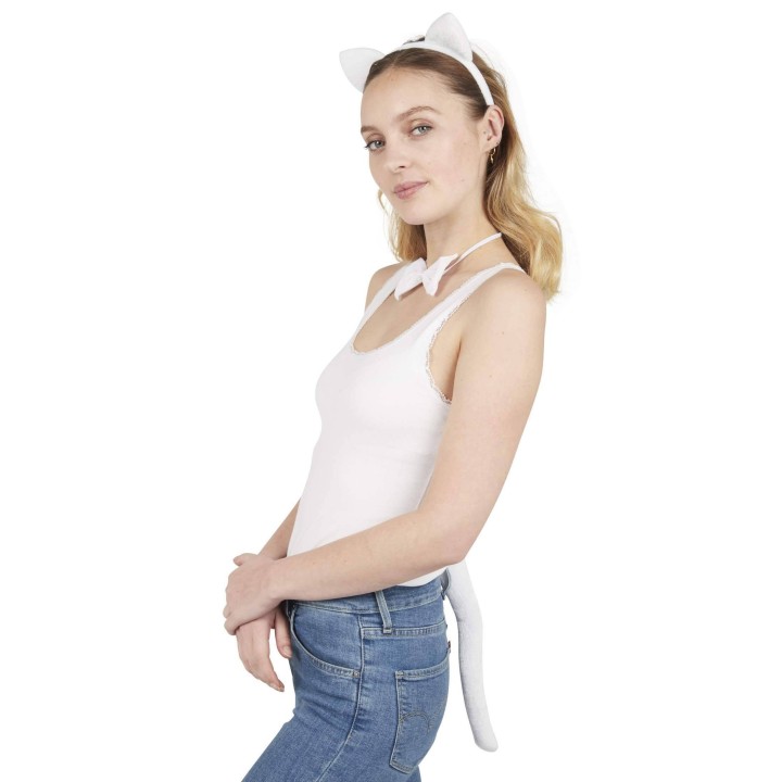 Set chat blanc - Accessoires déguisement