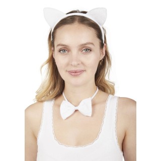Set chat blanc - Accessoires déguisement