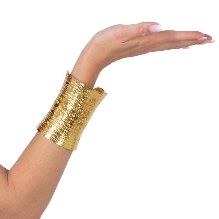 Bracelet manchette or - Accessoire déguisement
