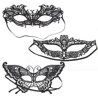 Loup dentelle noir - Accessoire déguisement