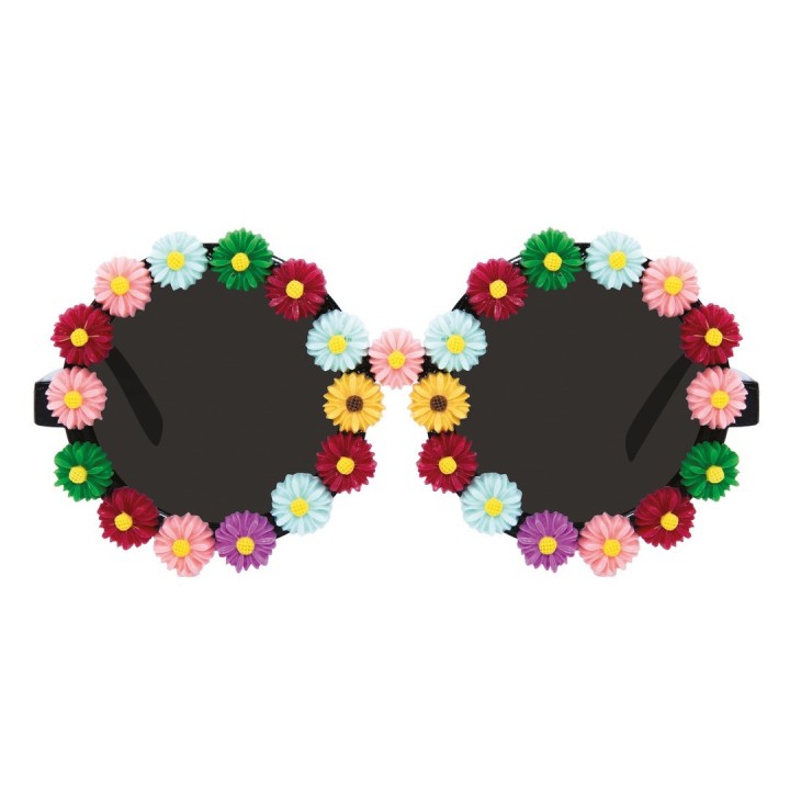 Lunettes fleurs multicolores - Accessoire