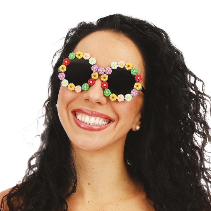 Lunettes fleurs multicolores - Accessoire
