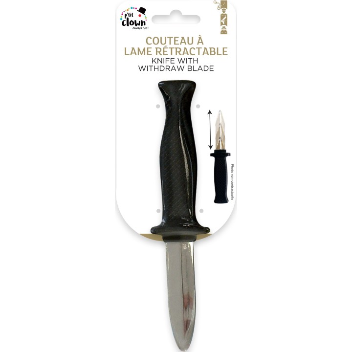 Couteau lame rentrante - Accessoire déguisement
