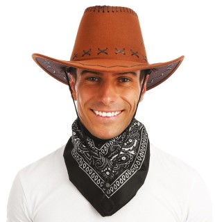 Bandana tissu noir - Accessoire déguisement