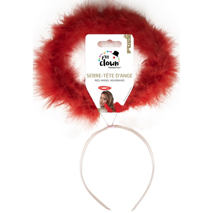 Serre-tête halo ange rouge - Accessoire déguisement
