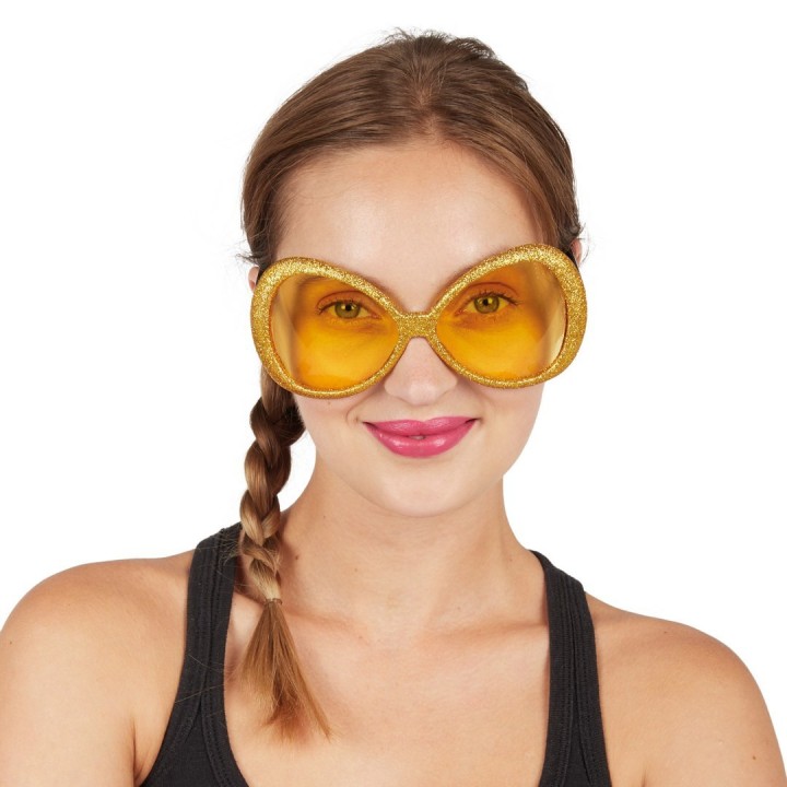 Lunettes mouches or paillette - Accessoire déguisement