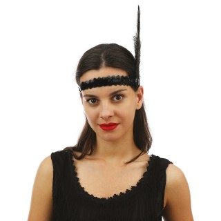 Bandeau Charleston noir - Accessoire déguisement
