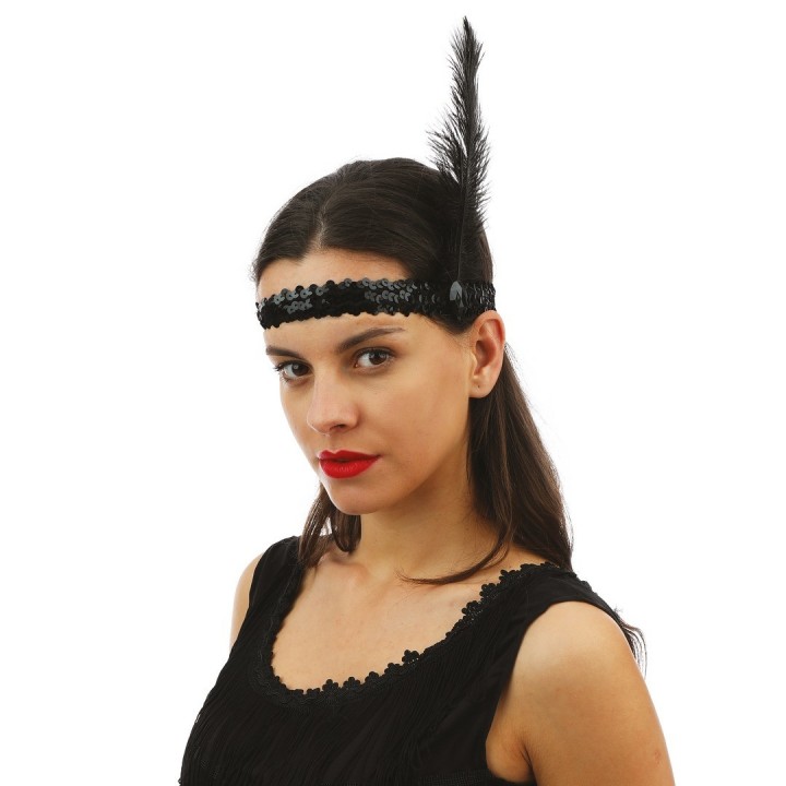 Bandeau Charleston noir - Accessoire déguisement