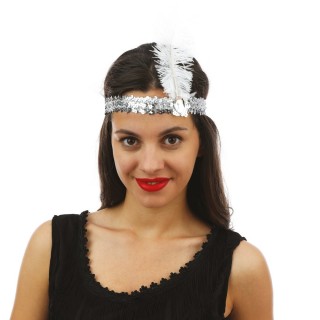 Bandeau Charleston argent - Accessoire déguisement