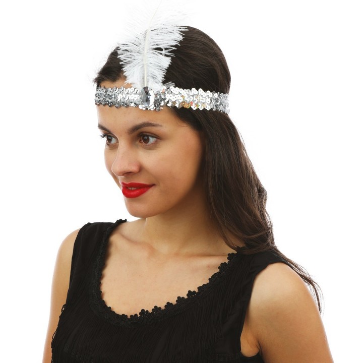 Bandeau Charleston argent - Accessoire déguisement