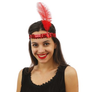 Bandeau Charleston rouge - Accessoire déguisement