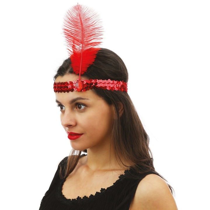 Bandeau Charleston rouge - Accessoire déguisement