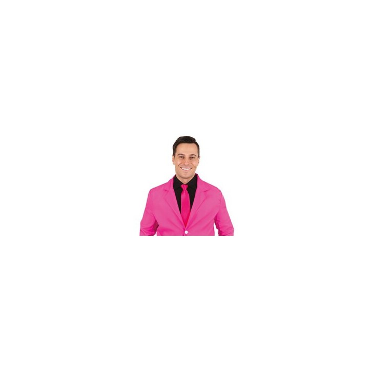 Cravate rose fluo - Accessoire déguisement