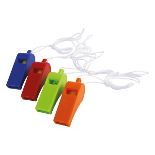 Sifflet en plastique x4 assortis - Accessoires