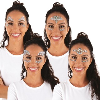 Strass autocollant visage - Accessoires