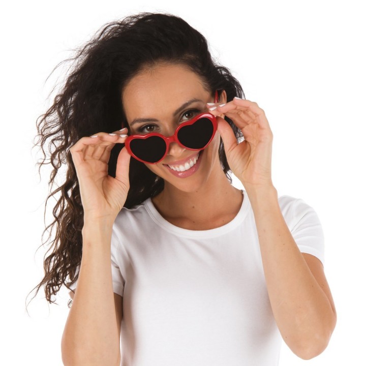 Lunettes cœurs rouges - Accessoires