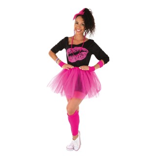 Set adulte tutu années 80 rose - Accessoires