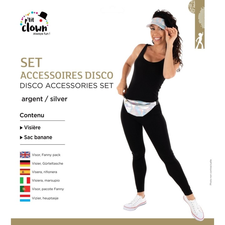 Set accessoires disco argent - Accessoires