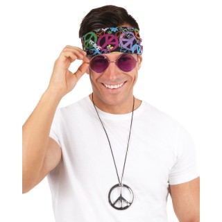 Set adulte hippie homme - Accessoires