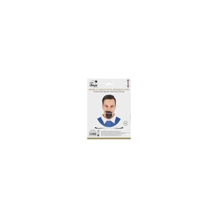 Barbe et moustache mousquetaire noir - Accessoires