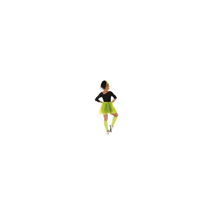 Set adulte tutu années 80 jaune - Accessoires