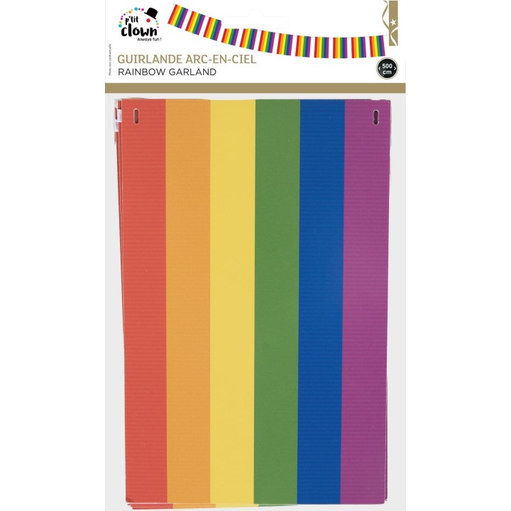 Guirlande arc-en-ciel 5 m - décoration