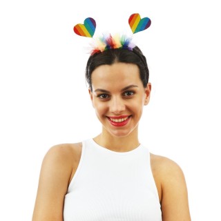 Serre-tête cœur multicolore - Accessoires