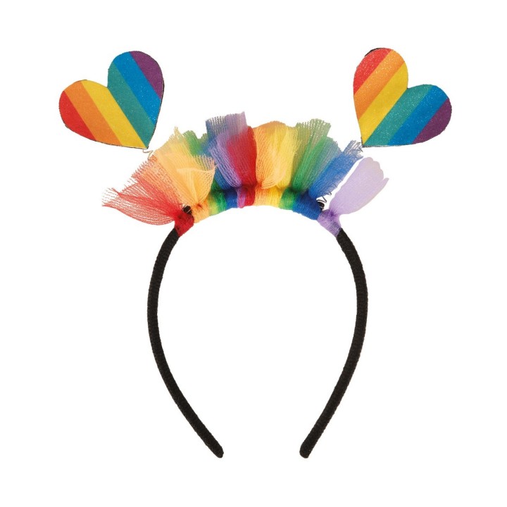 Serre-tête cœur multicolore - Accessoires