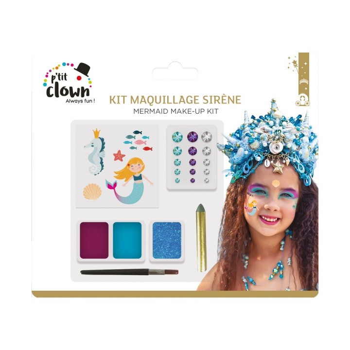 Kit maquillage enfant sirène - Accessoires déguisement