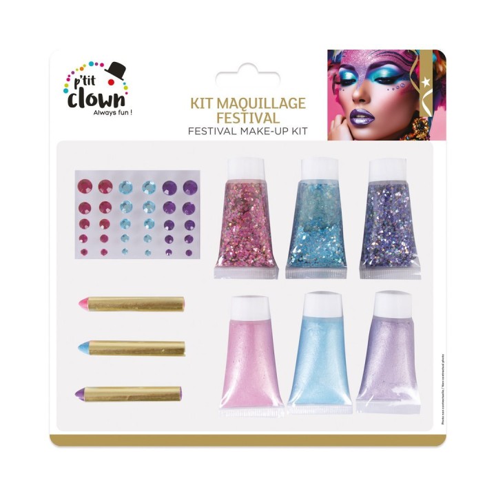 Kit maquillage festival tubes pailletés - Accessoires maquillage