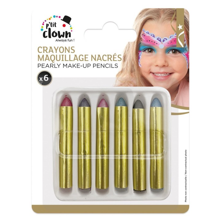 Crayon maquillage nacré x6 - Accessoires maquillage