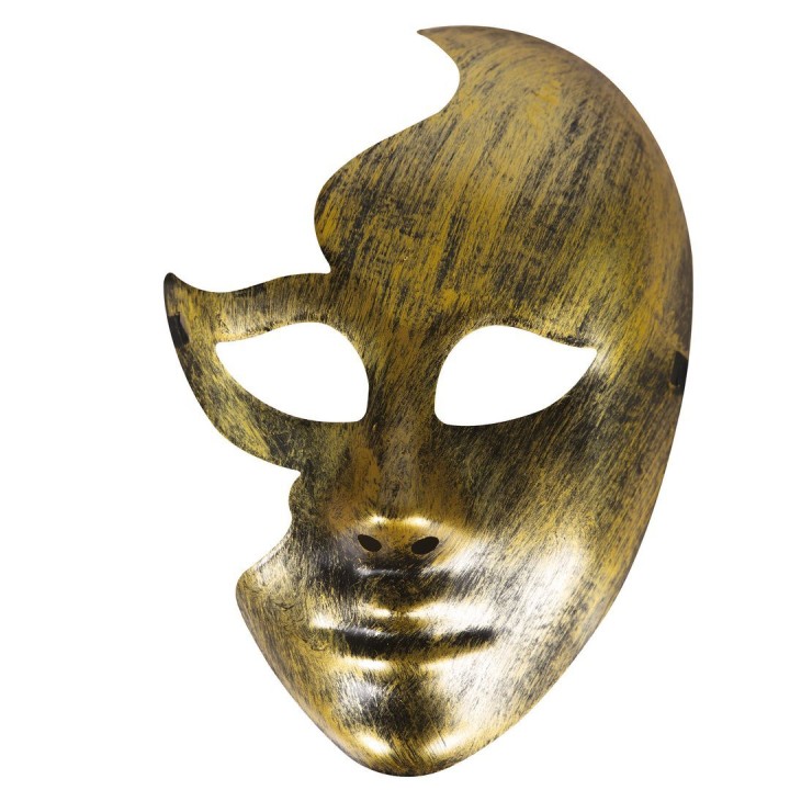 Masque visage brisé or - Masque fête