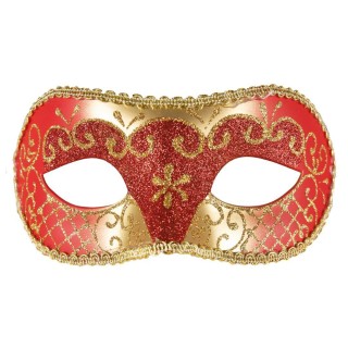 Lou vénitien rouge et or - Masque fête