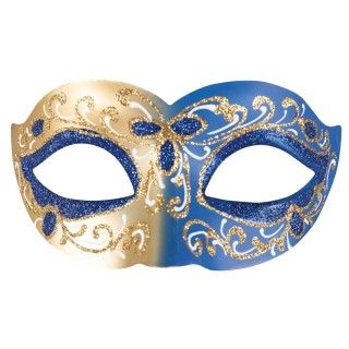 Lou vénitien bleu et or - Masque fête
