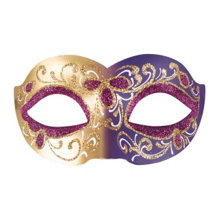 Lou vénitien violet et or - Masque fête