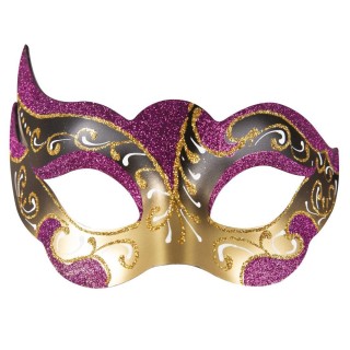 Lou vénitien rose et or - Masque fête