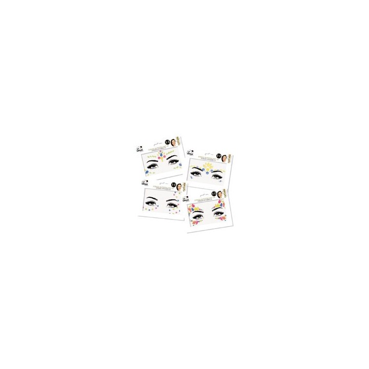 Strass autocollants visage UV - Maquillage fête