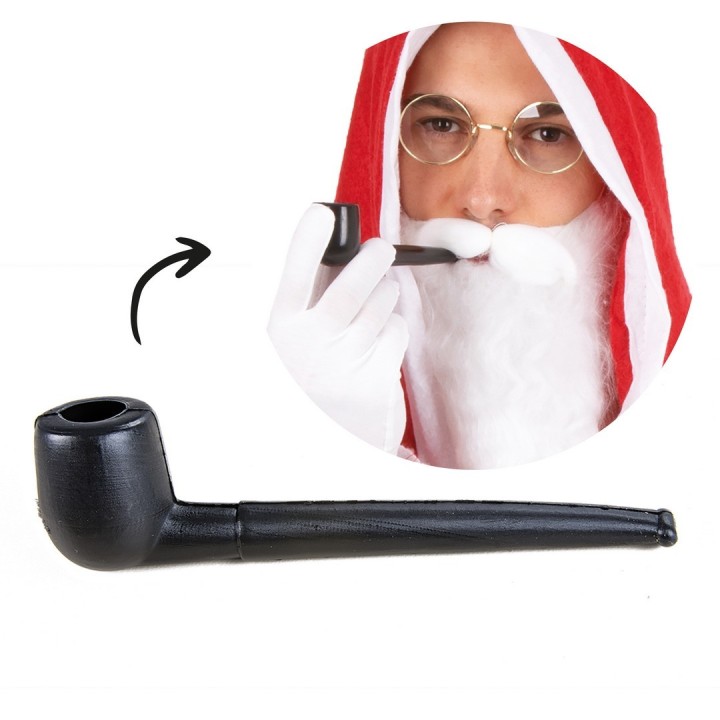 Pipe en plastique noire - Accessoire déguisement Noël