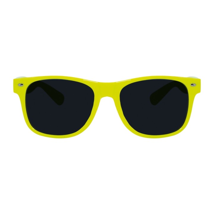 Lunettes plastique style Rayban jaune - Accessoire fête
