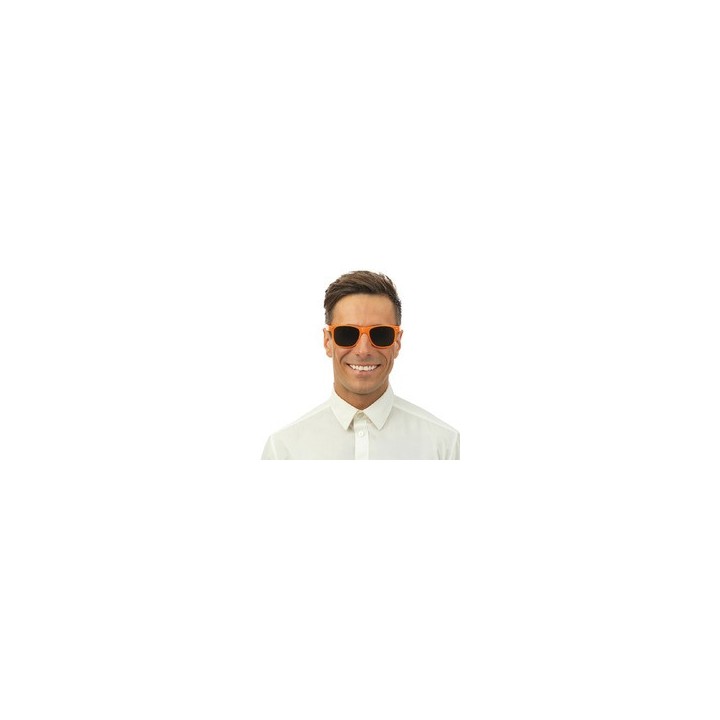 Lunettes plastique style Rayban orange - Accessoire fête
