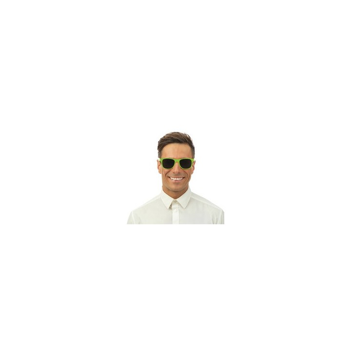Lunettes plastique style Rayban verte - Accessoire fête