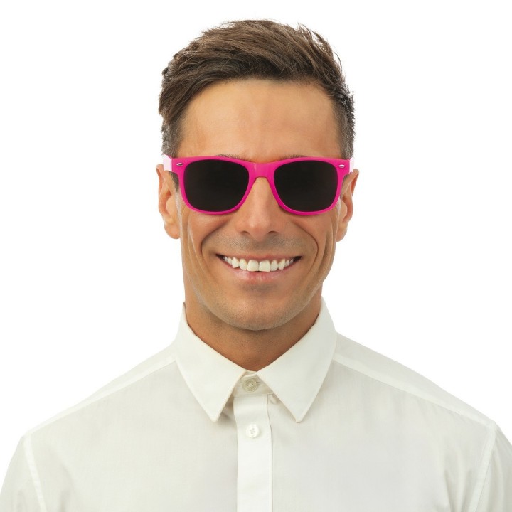 Lunettes plastique style Rayban rose - Accessoire fête